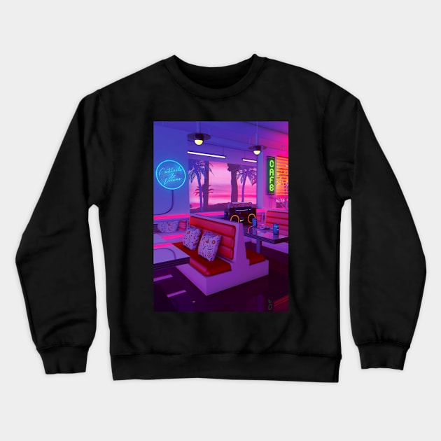 Cocktails And Dreams Crewneck Sweatshirt by dennybusyet